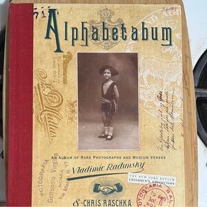 Alphabetabum Vintage Photo Album with Red and Tan Cover